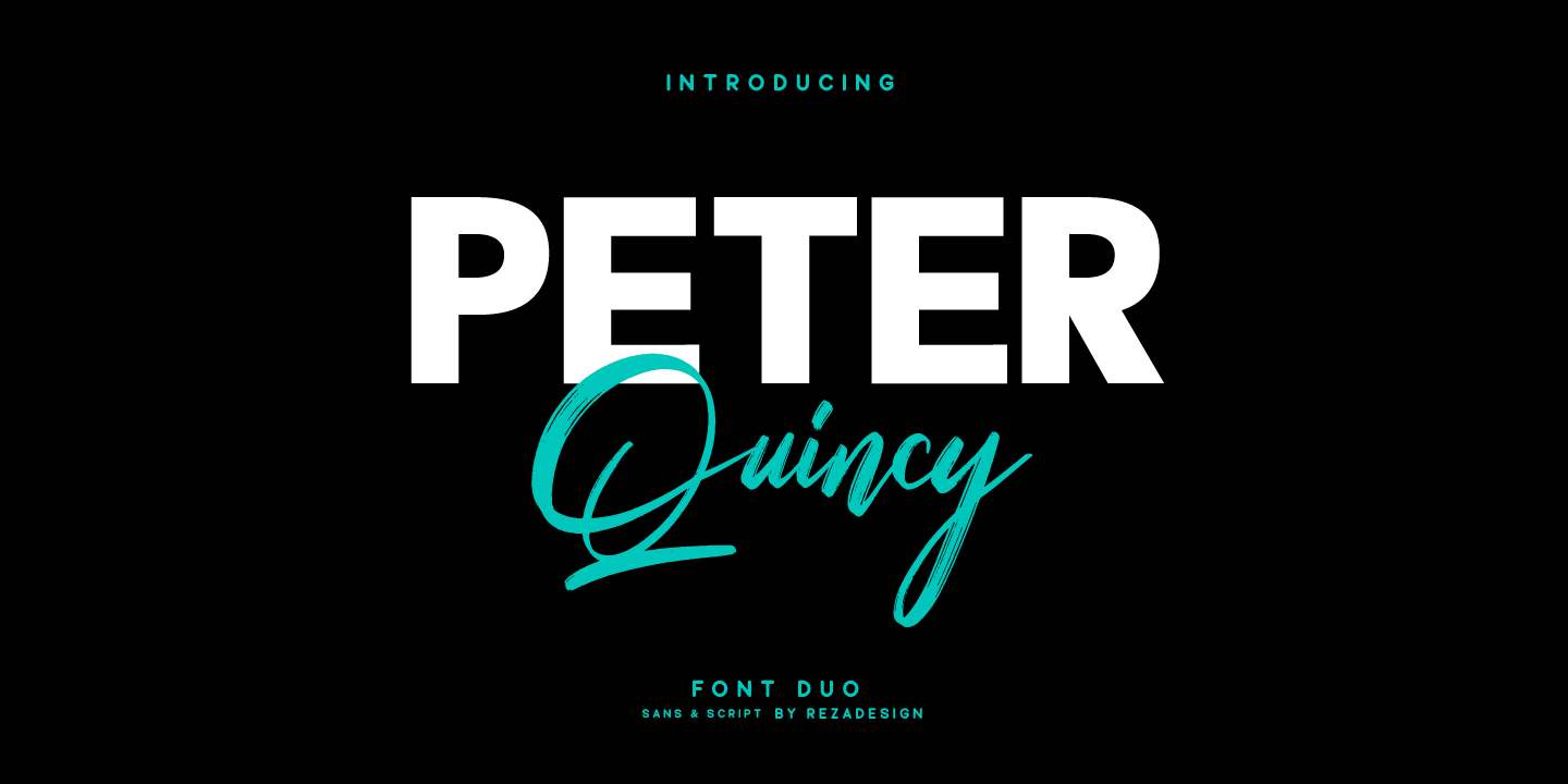 Пример шрифта Peter Quincy